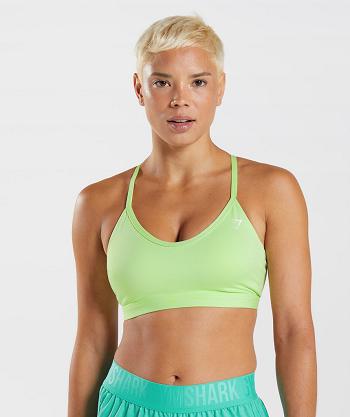 Gymshark V Neck Ženske Sportski Grudnjak Zelene | HR 3434HAP